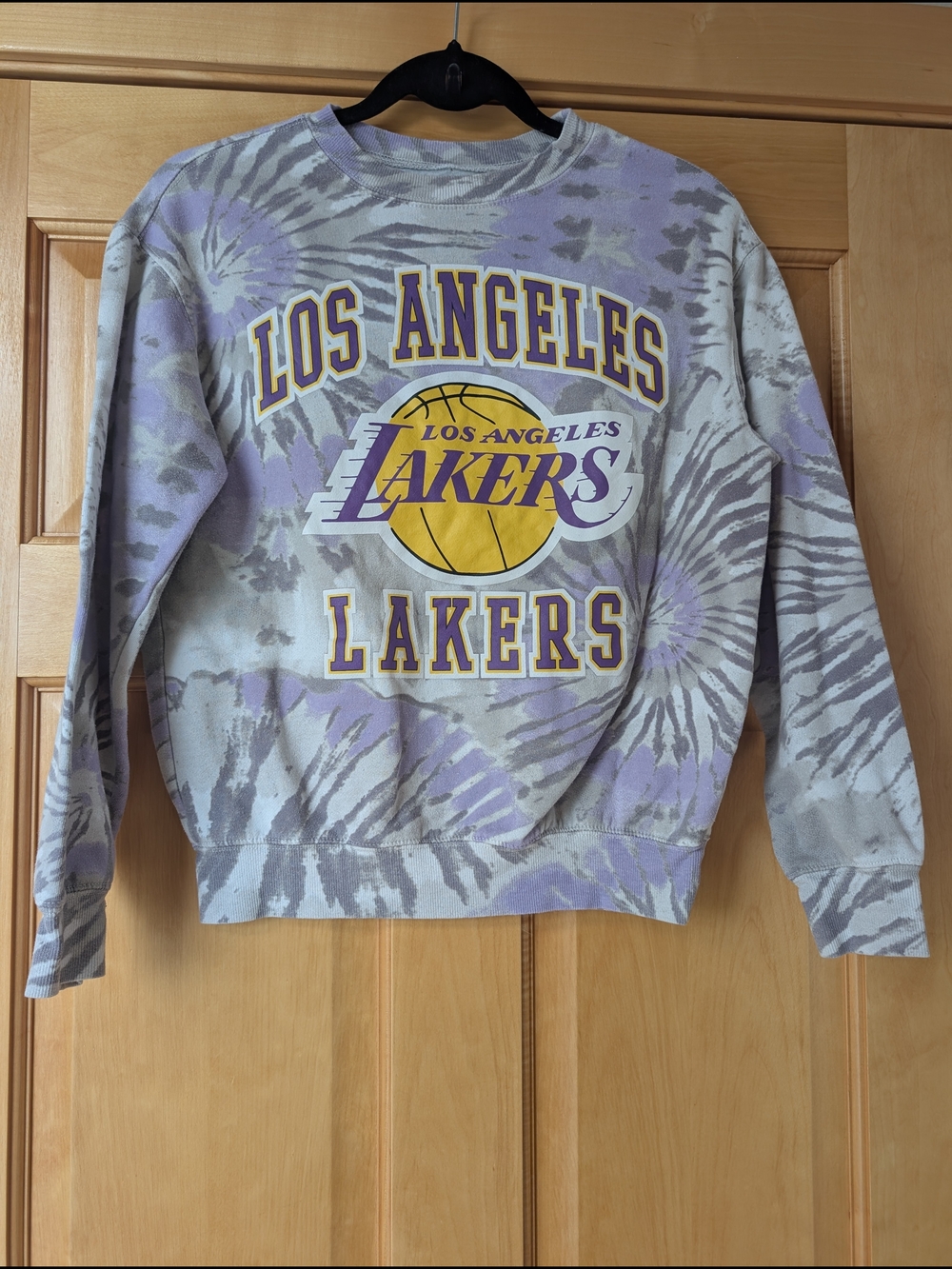 Hybrid Apparel LA Lakers Purple & Yellow Tie-Dye Sweatshirt Crewneck - Picture 1 of 4